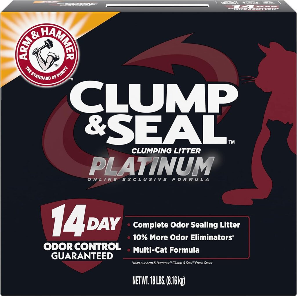 Arm & Hammer Clump & Seal Platinum Multi-Cat Complete Odor Sealing Clumping Cat Litter